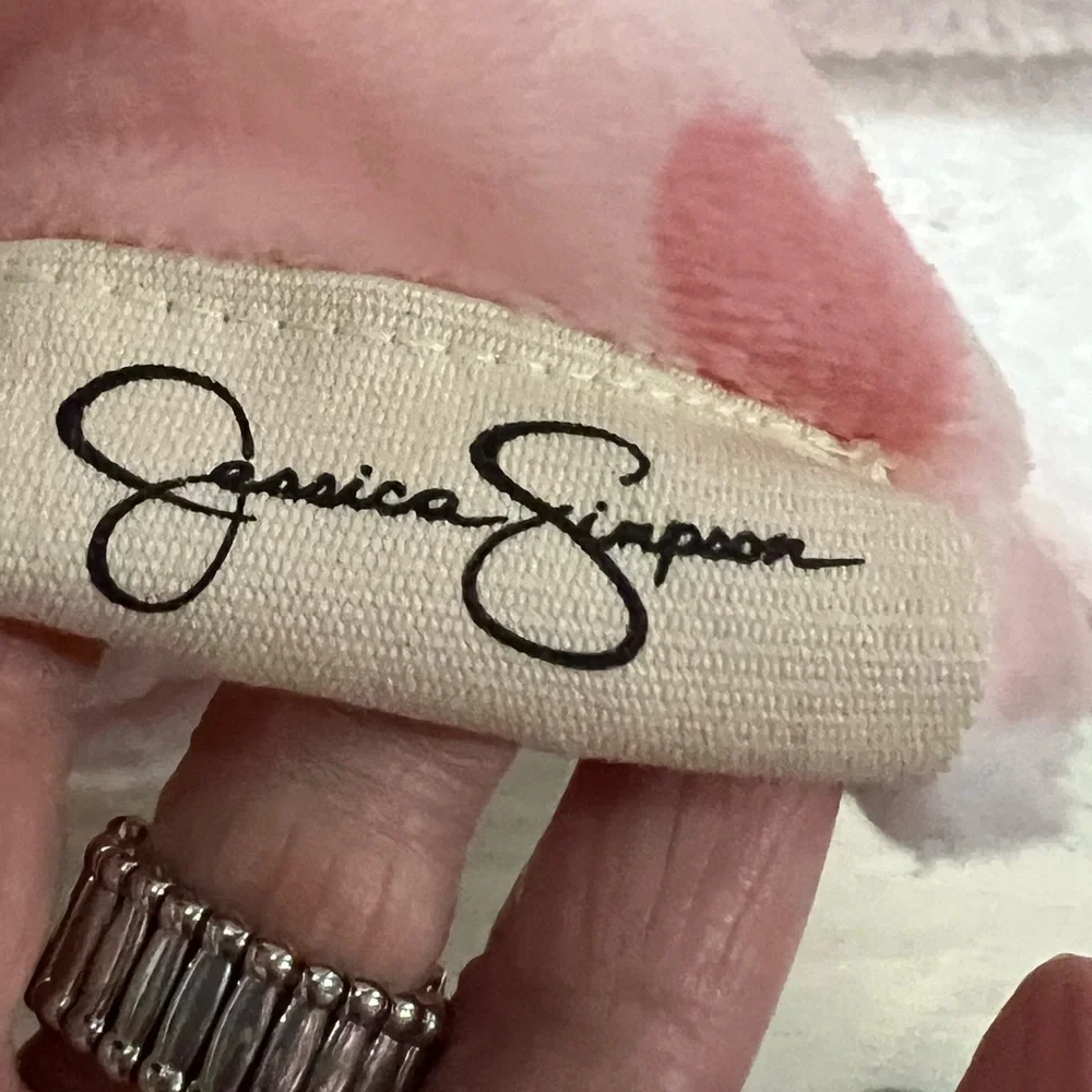 Jessica Simpson Pink and Red Heart Blanket & Socks Set